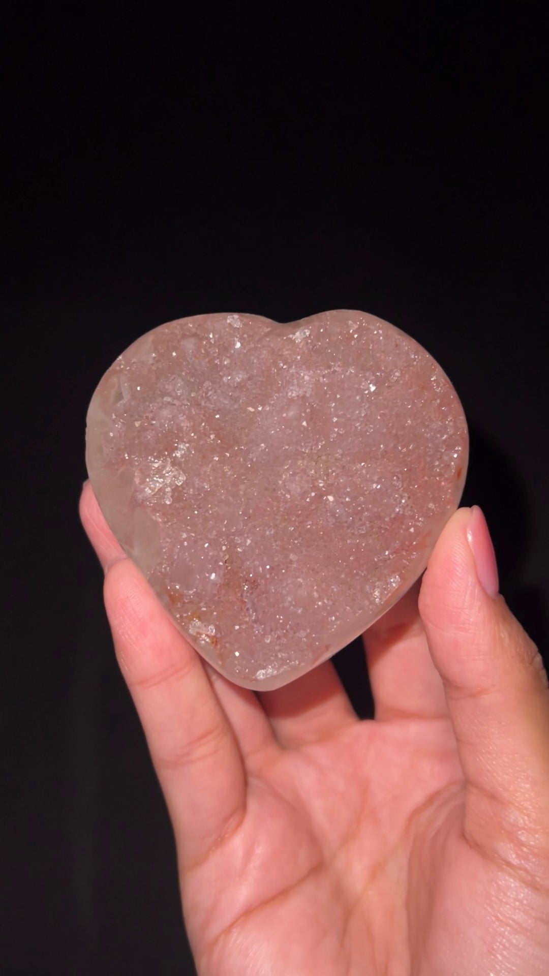 Delicate Rose Sparkle Heart