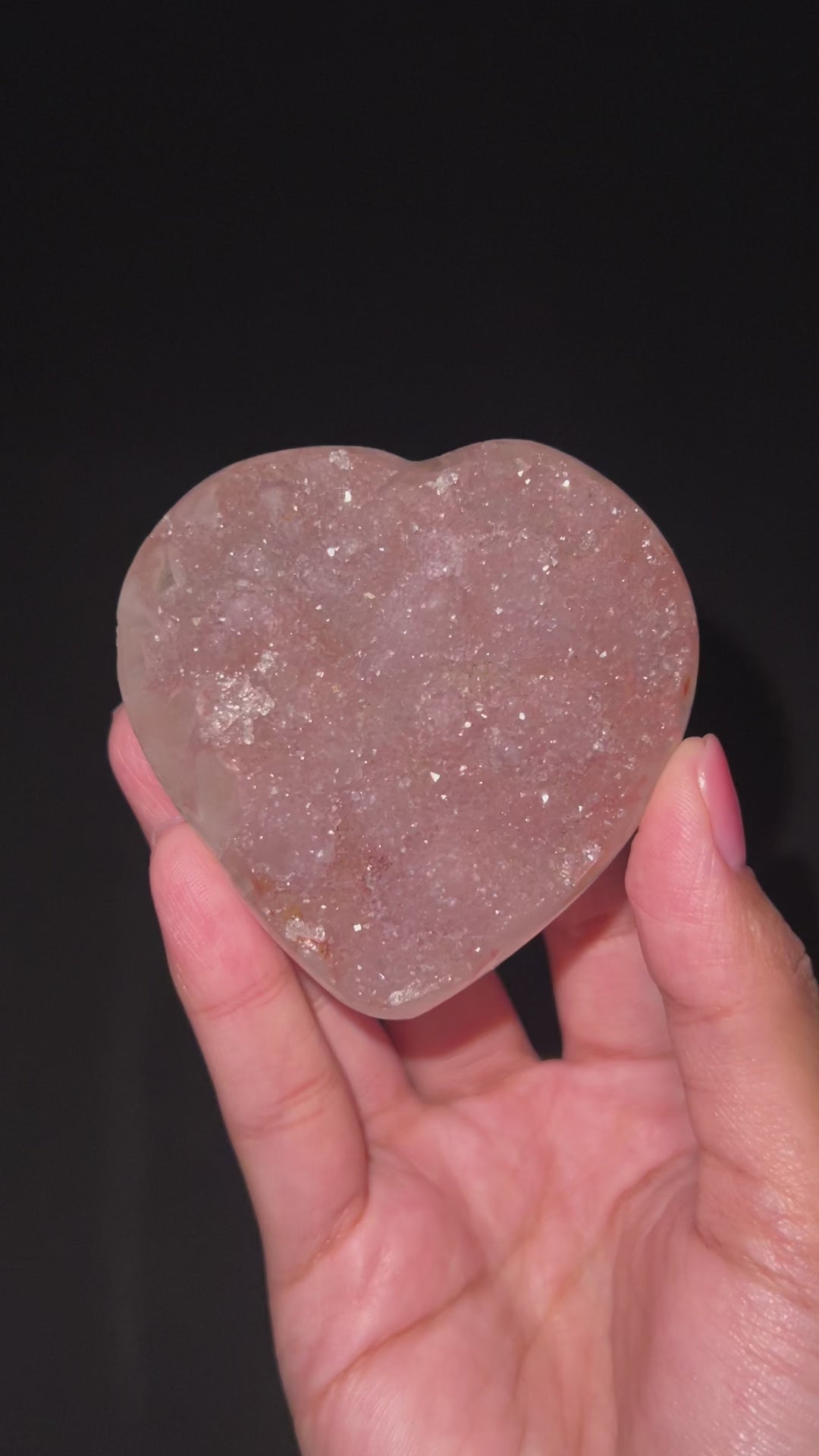 Delicate Rose Sparkle Heart