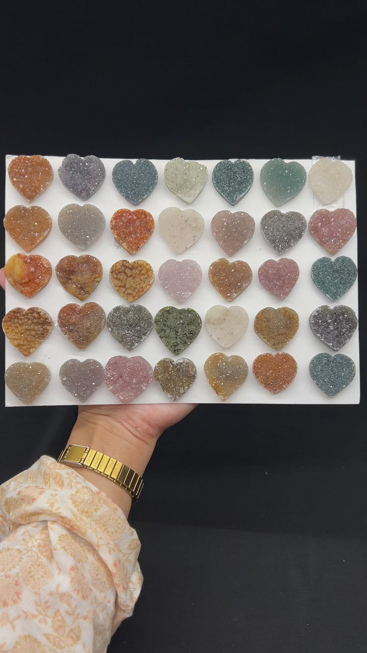 Mini Druzy Rainbow Heart (You pick!💕)